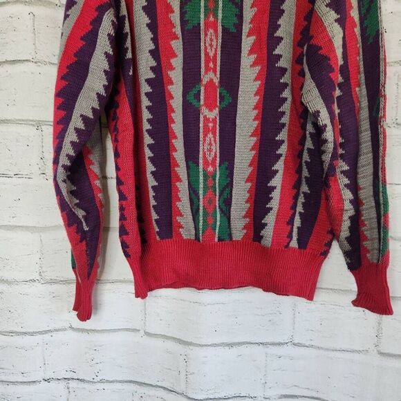 Pendleton Multicolor High Grade Western Wear Crew Neck Pullover Sweater Medium - Picture 9 of 12